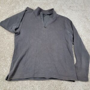 Robert Barakett Chandler 1/4 Zip Pullover Mens Medium Cotton Gray